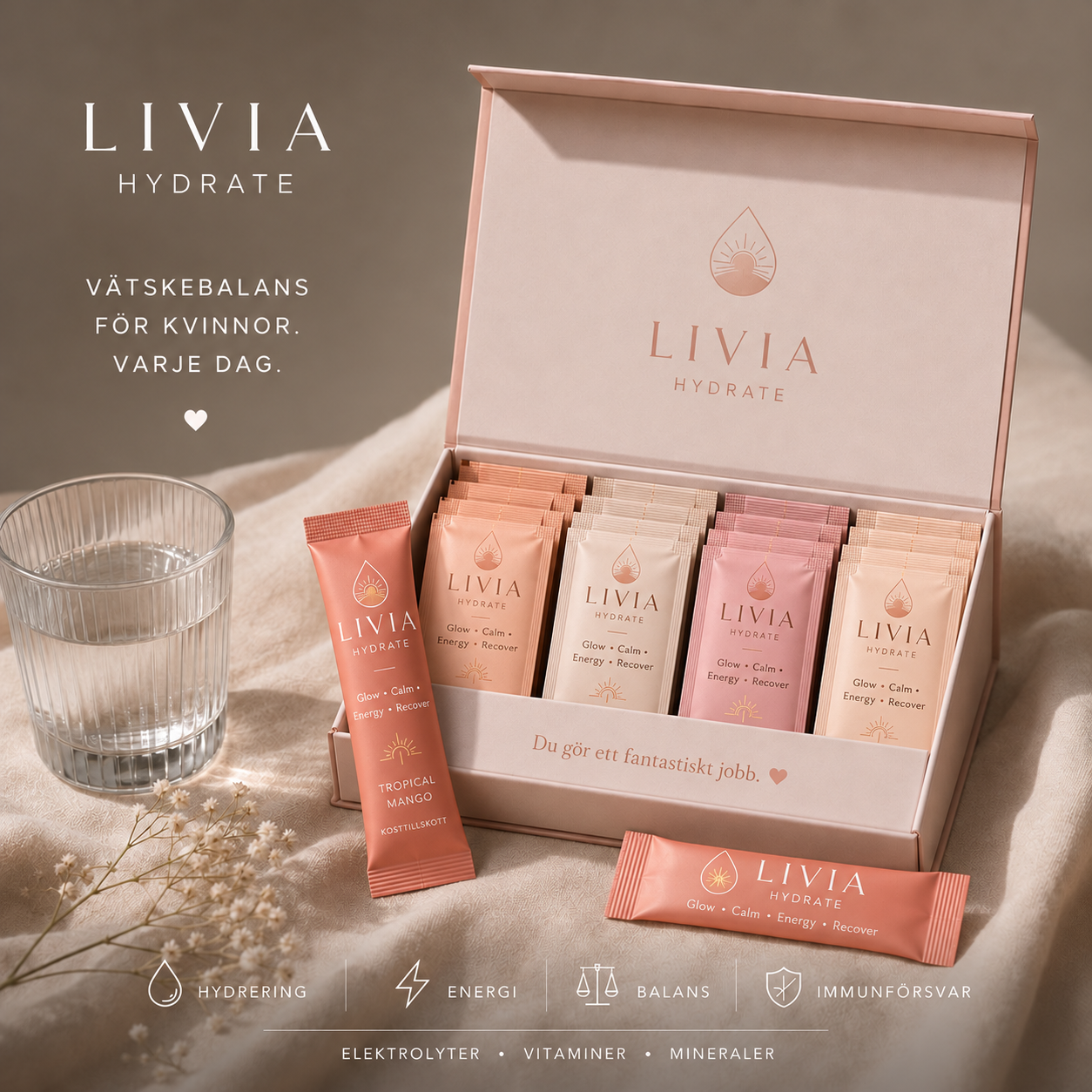 Konceptförpackning för Livia Hydrate